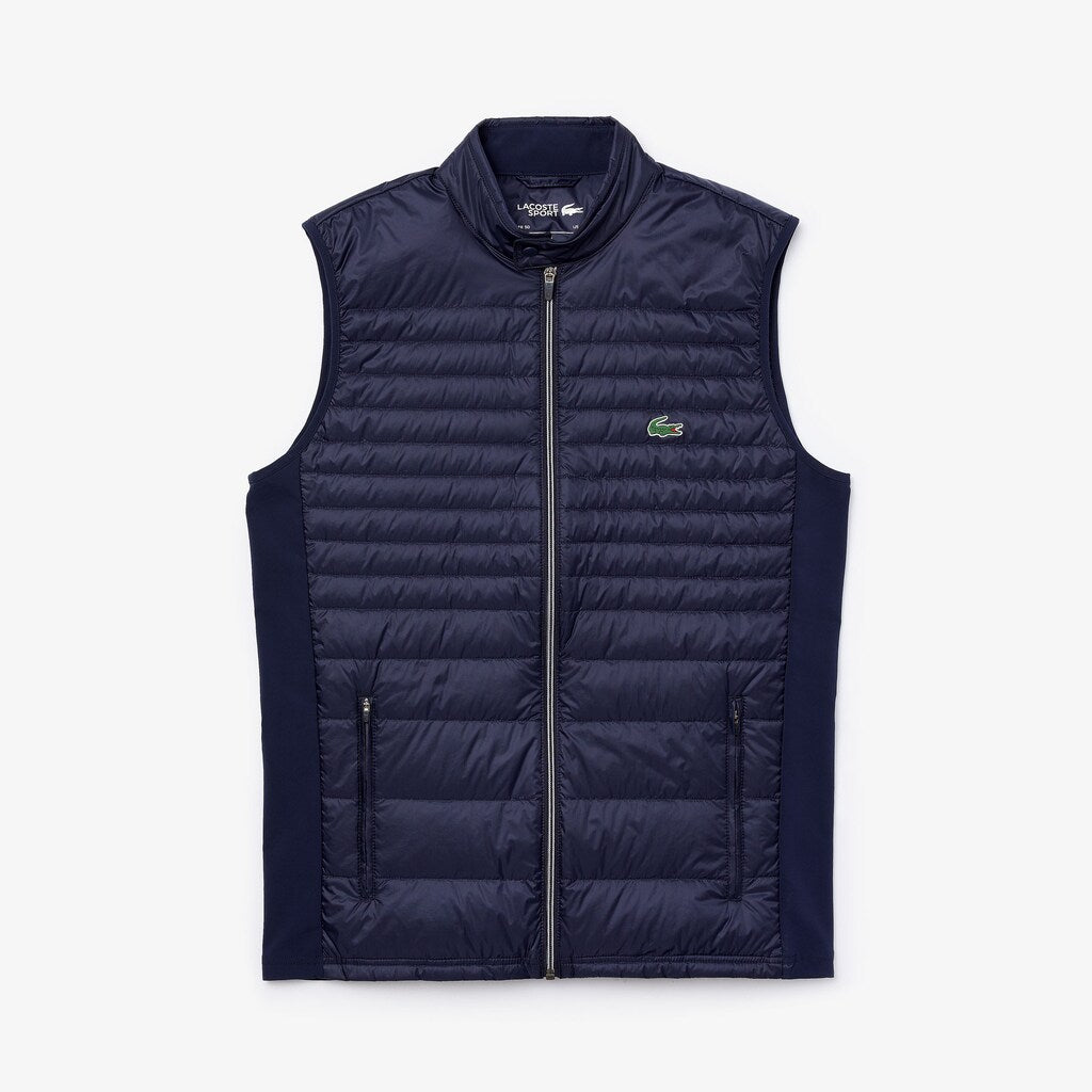 Mens   SPORT Lightweight Water-Resistant Quilted Vest | Lacoste Navy Blue • 5Fs