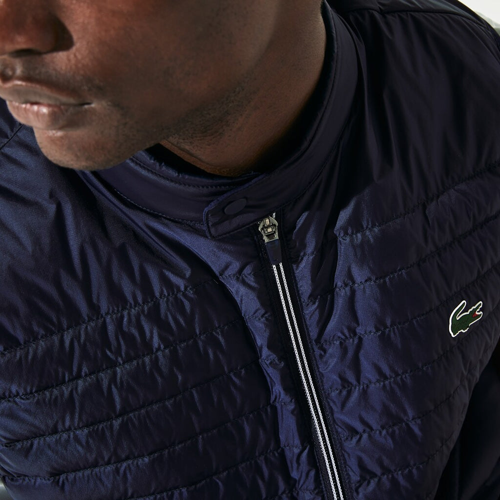 Mens   SPORT Lightweight Water-Resistant Quilted Vest | Lacoste Navy Blue • 5Fs