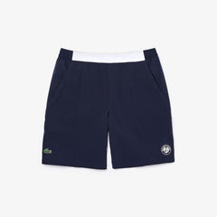 Mens   SPORT Roland Garros Color-Block Tech Shorts | Lacoste Navy Blue / White • 2Hc