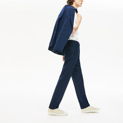 Mens   LIVE Fine Pinstriped Wool Suit Pants | Lacoste Blue / White • As3