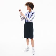 Womens Wo  Premium Cotton Canvas Wrapped Skirt | Lacoste Navy Blue • 166