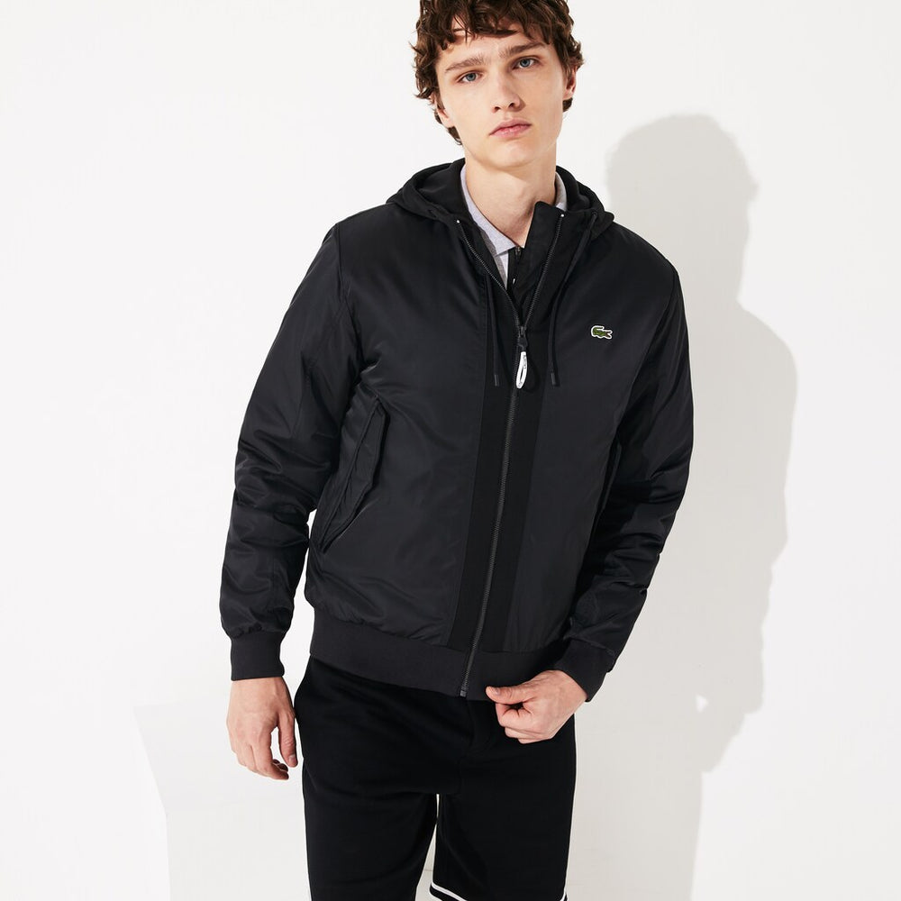 Mens   SPORT Water-Resistant Zip Jacket | Lacoste Black • 031