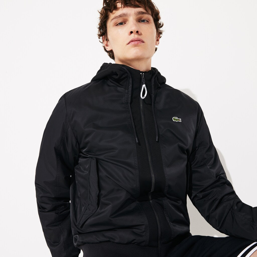 Mens   SPORT Water-Resistant Zip Jacket | Lacoste Black • 031