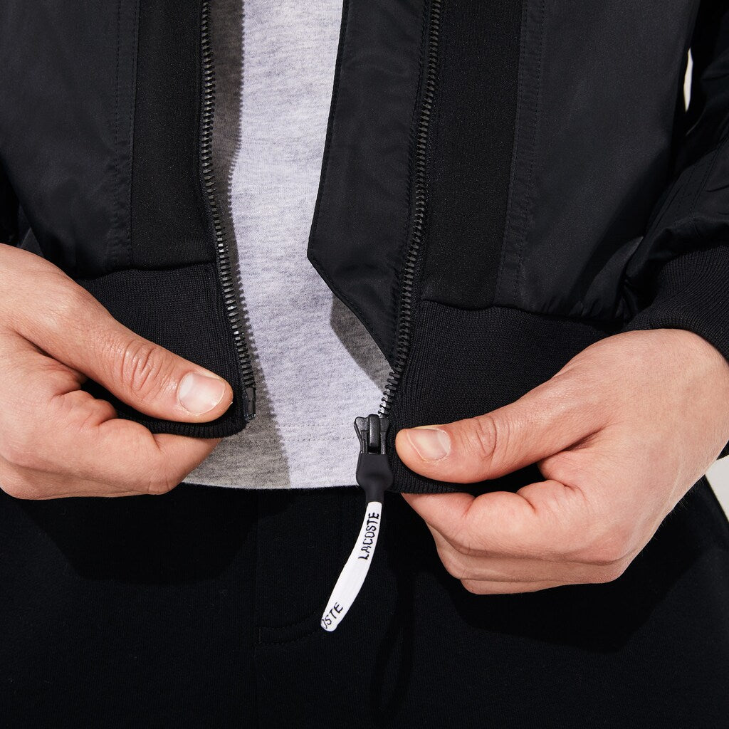 Mens   SPORT Water-Resistant Zip Jacket | Lacoste Black • 031