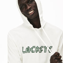 Mens   Heritage Ribbon Regular Fit Hooded T-shirt | Lacoste White • 70V