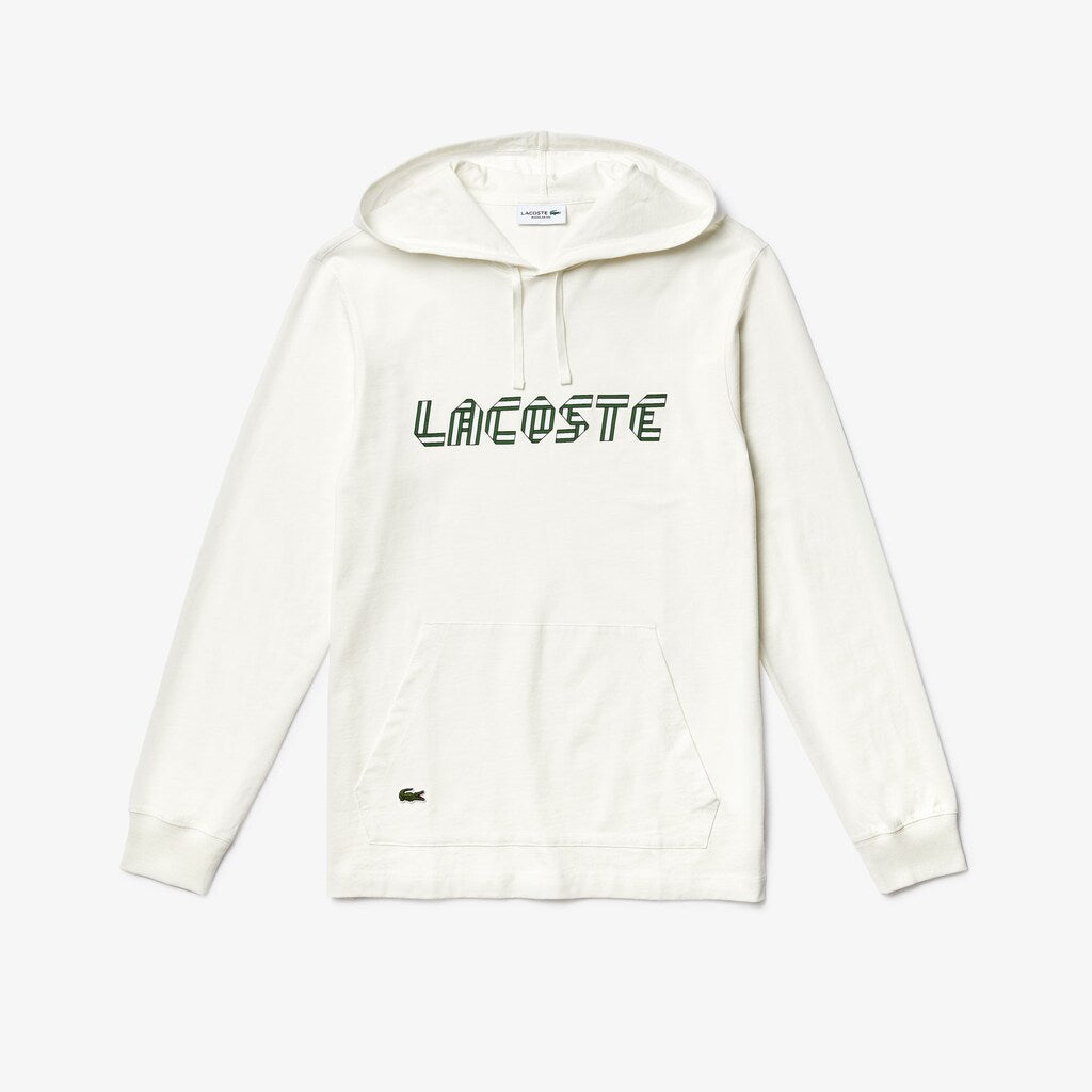Mens   Heritage Ribbon Regular Fit Hooded T-shirt | Lacoste White • 70V