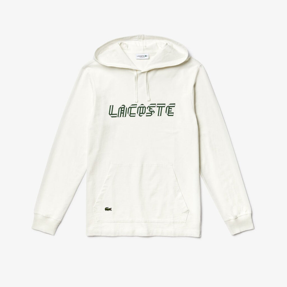 Mens   Heritage Ribbon Regular Fit Hooded T-shirt | Lacoste White • 70V