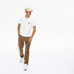 Mens   Embroidered Logo Regular Fit T-shirt | Lacoste White • 001