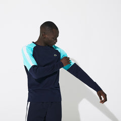 Mens   SPORT Colorblock Performance T-shirt | Lacoste Navy Blue / Turquoise / White • 2Ye