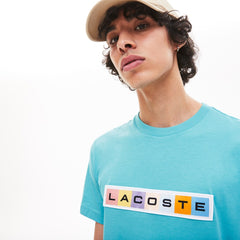 Mens   Retro Logo Graphic T-shirt | Lacoste Turquoise • Yzk