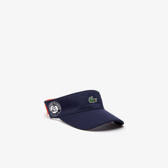 Mens   SPORT Roland Garros Two-Tone Piqué Visor | Lacoste Navy Blue / Red / White • Mur