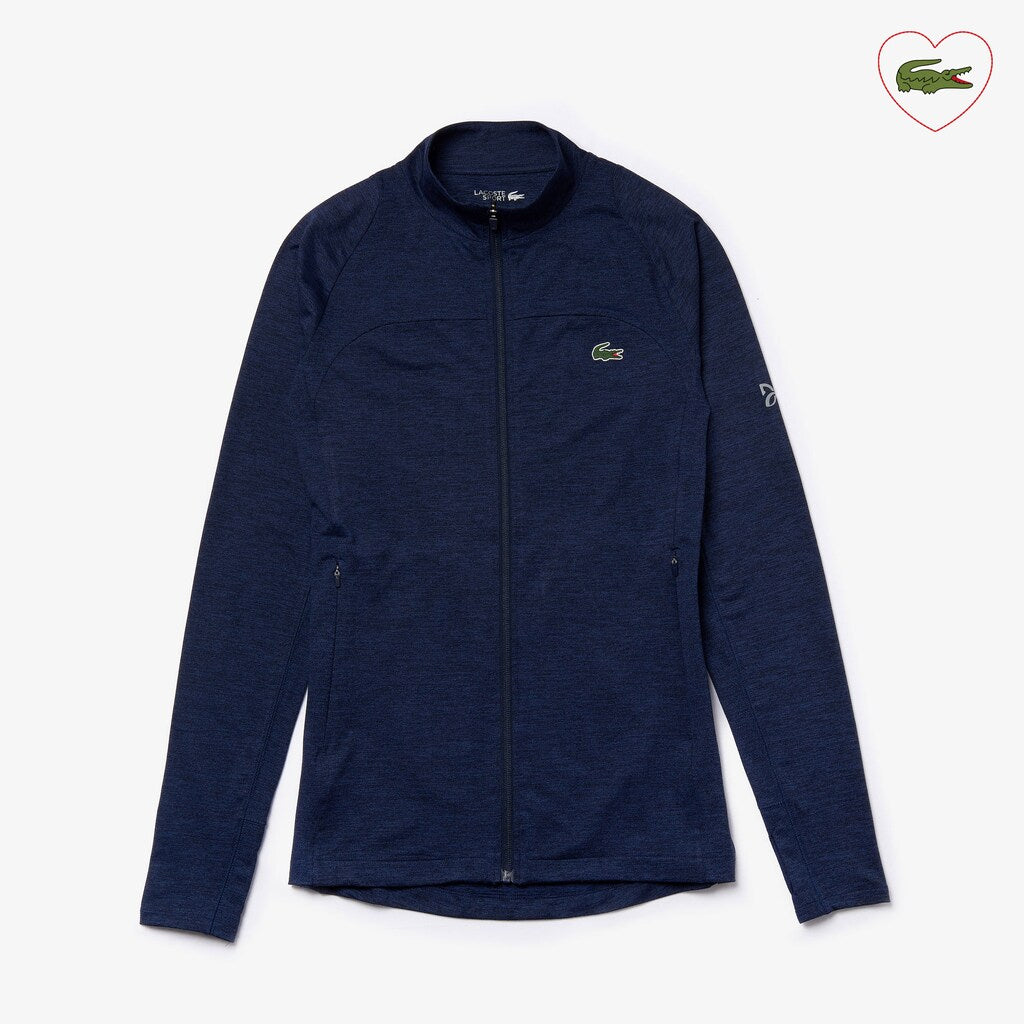 Mens   SPORT Novak Djokovic Stretch Zippered Jacket | Lacoste Navy Blue • 166