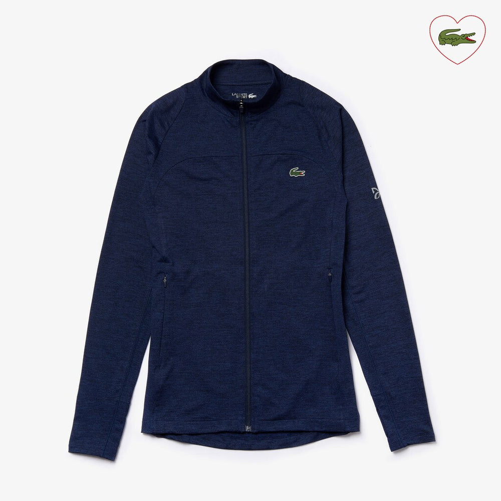 Mens   SPORT Novak Djokovic Stretch Zippered Jacket | Lacoste Navy Blue • 166