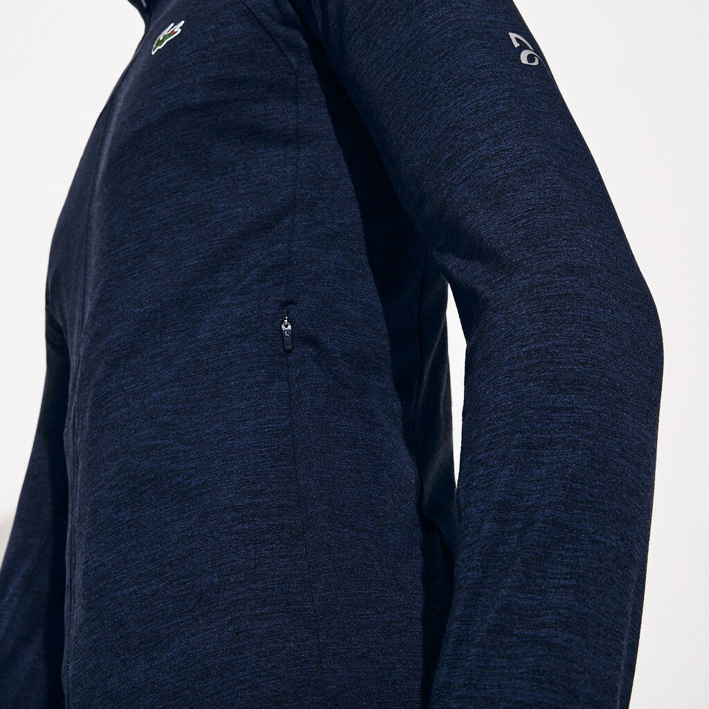 Mens   SPORT Novak Djokovic Stretch Zippered Jacket | Lacoste Navy Blue • 166
