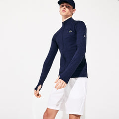 Mens   SPORT Novak Djokovic Stretch Zippered Jacket | Lacoste Navy Blue • 166