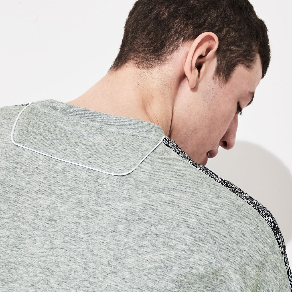 Mens   SPORT Print-Block Sweatshirt | Lacoste Grey Chine / Black / White • Sx8
