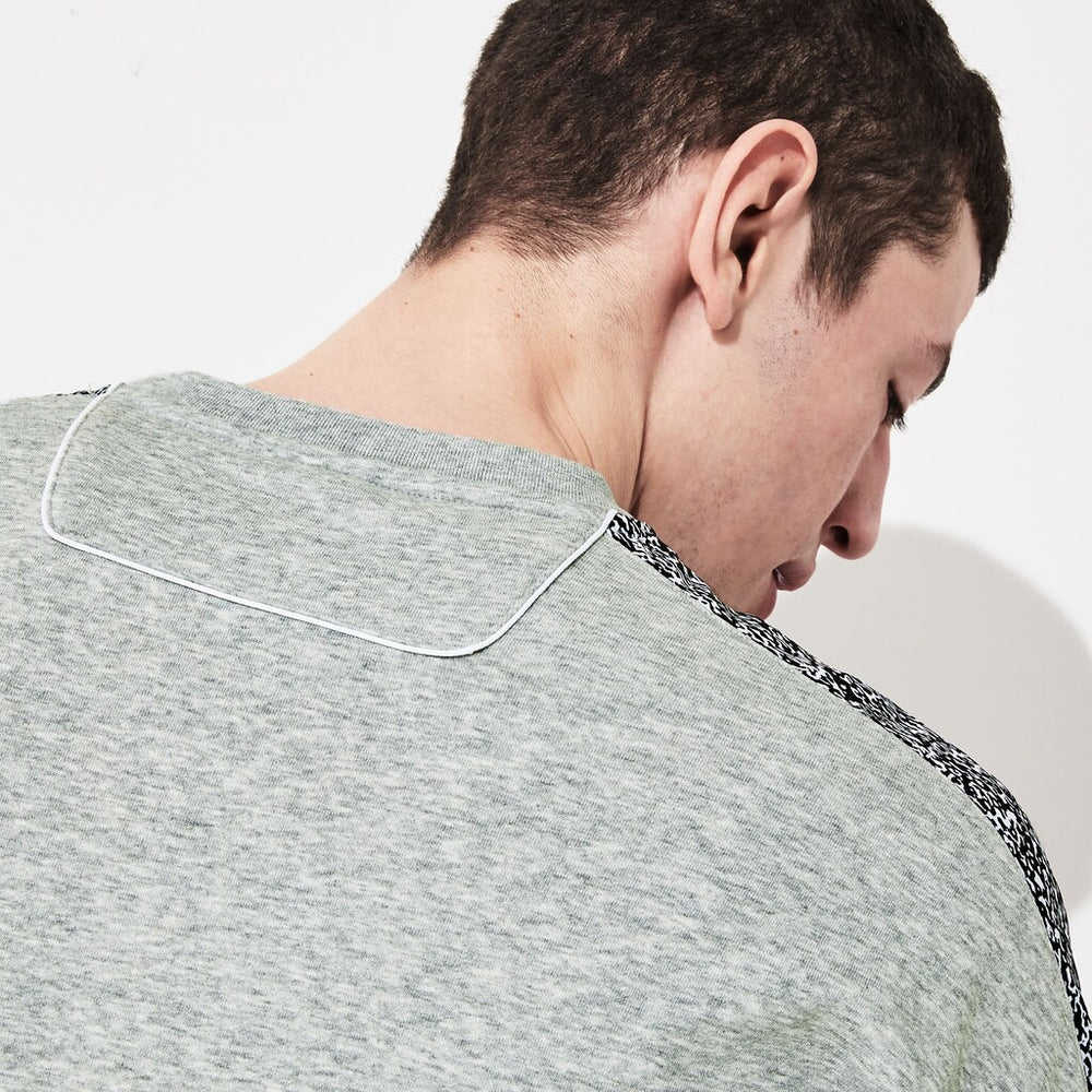 Mens   SPORT Print-Block Sweatshirt | Lacoste Grey Chine / Black / White • Sx8