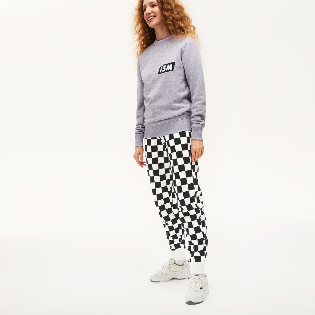 Mens/Womens Unisex LIVE Check Fleece Tracksuit Pants | Lacoste White / Black • 8Lp