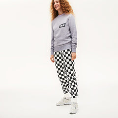 Mens/Womens Unisex LIVE Check Fleece Tracksuit Pants | Lacoste White / Black • 8Lp