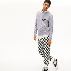 Mens/Womens Unisex LIVE Check Fleece Tracksuit Pants | Lacoste White / Black • 8Lp