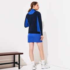 Womens Wo  SPORT Lightweight Neoprene Tennis Zip-Up | Lacoste Navy Blue / Blue / Navy Blue / White • Xvz