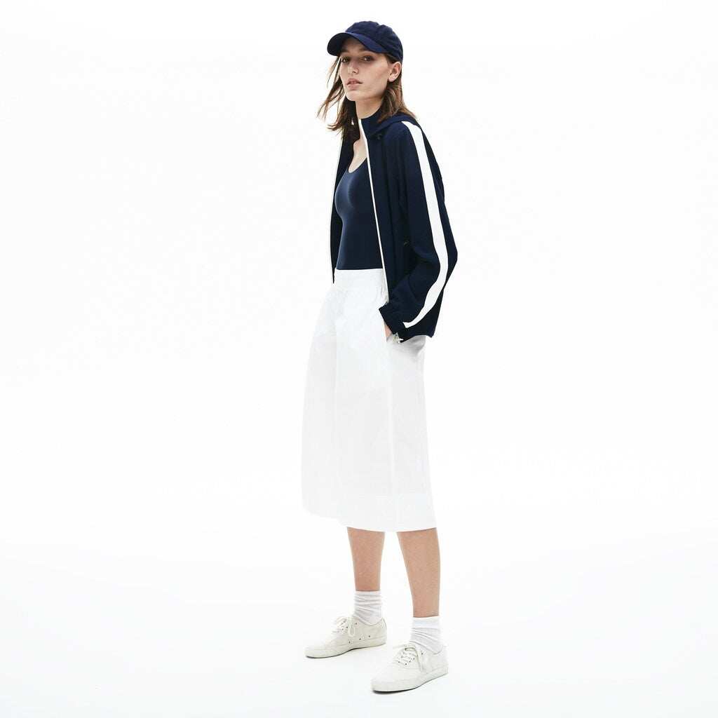 Womens Wo  Hooded Zip-Up Sweatshirt | Lacoste Black/White • Hhw