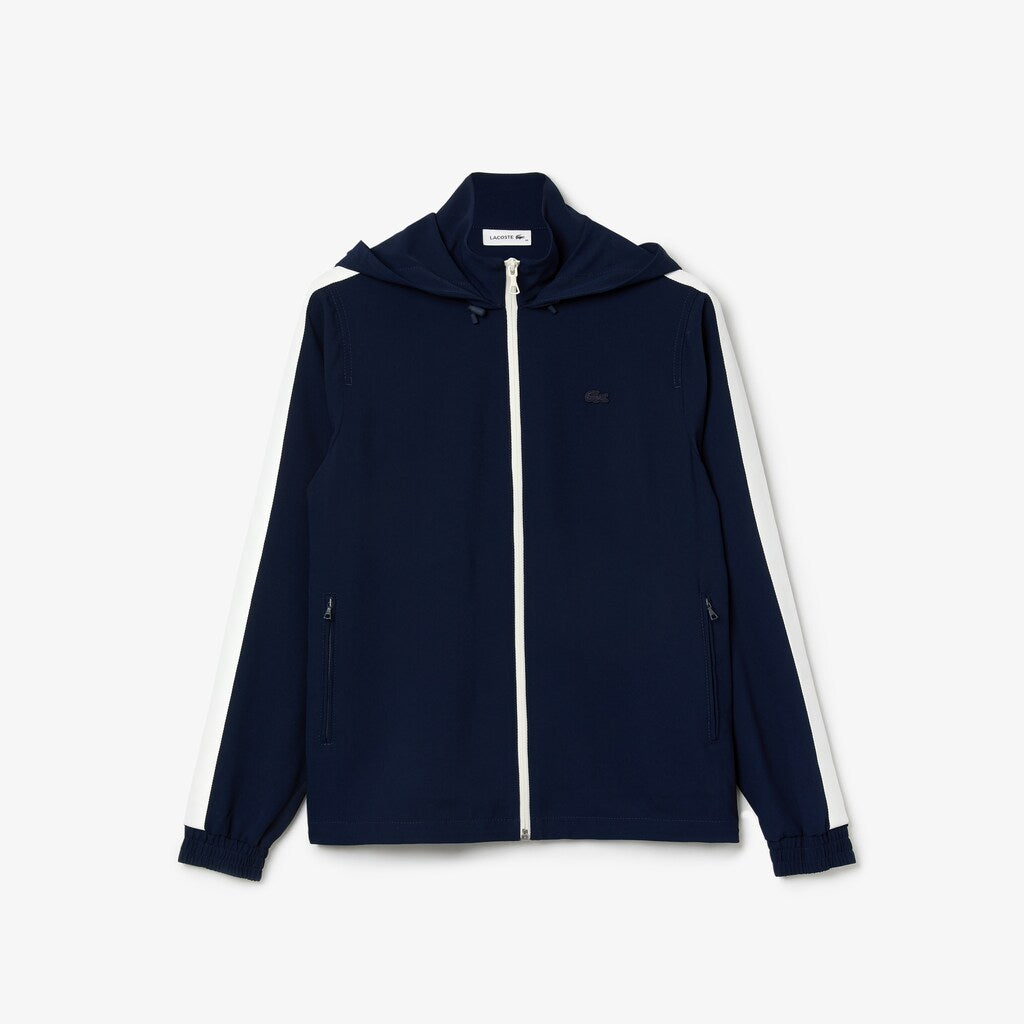 Womens Wo  Hooded Zip-Up Sweatshirt | Lacoste Black/White • Hhw