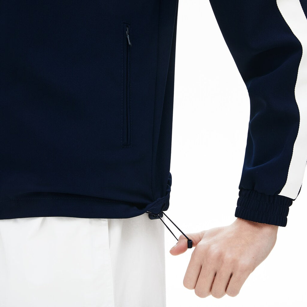Womens Wo  Hooded Zip-Up Sweatshirt | Lacoste Black/White • Hhw
