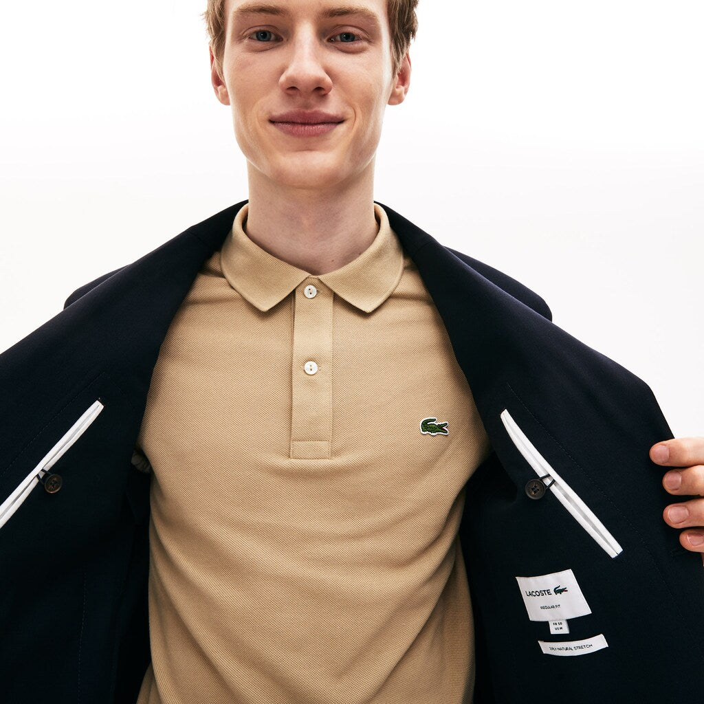 Mens   Straight-Cut Wool Jacket | Lacoste Navy Blue • Mxq