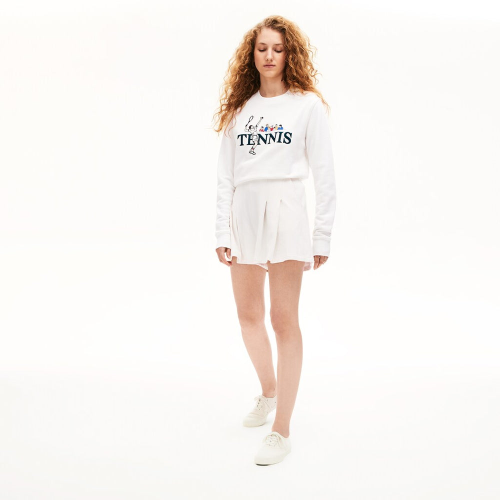 Mens/Womens Unisex LIVE Embroidered Tennis Sweatshirt | Lacoste White • 2Cq
