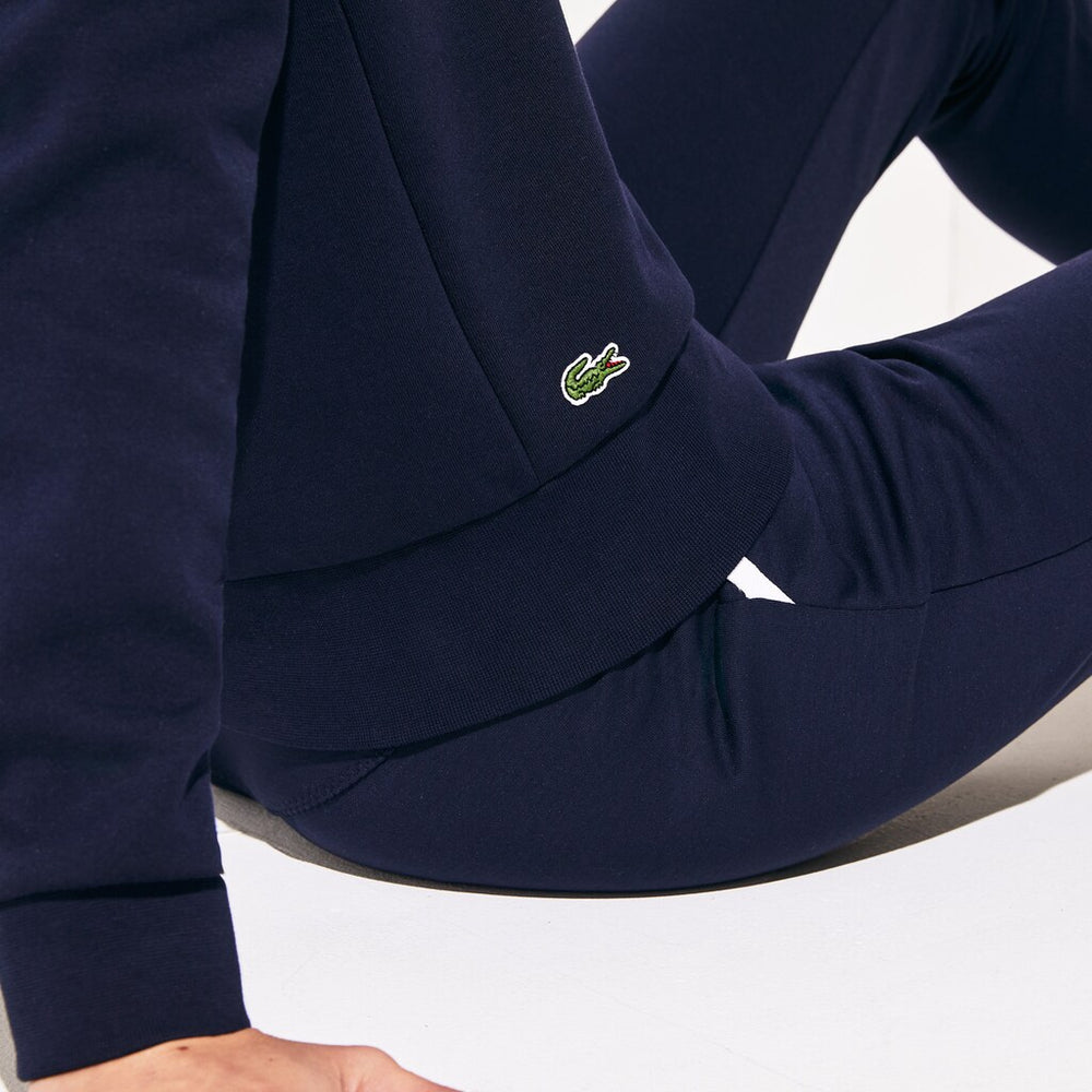 Womens Wo  SPORT Oversize Croc Cotton-Blend Sweatshirt | Lacoste Navy Blue • 166