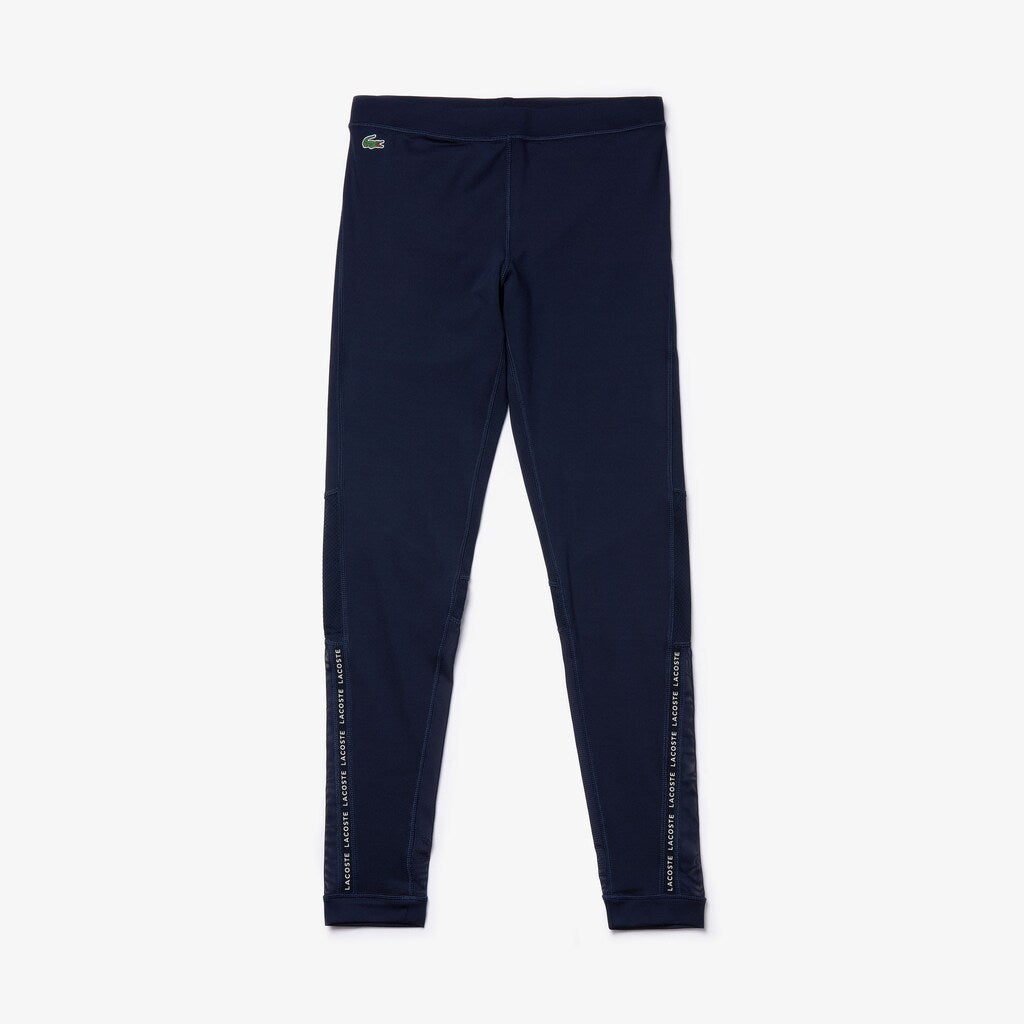 Womens Wo  SPORT Paneled Breathable Stretch Tennis Leggings | Lacoste Navy Blue / White • 525