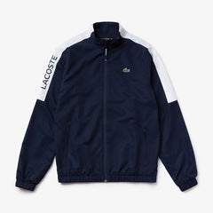 Mens   SPORT Stand-up Neck Colorblock Tracksuit | Lacoste Navy Blue / White / Navy Blue • Pwr