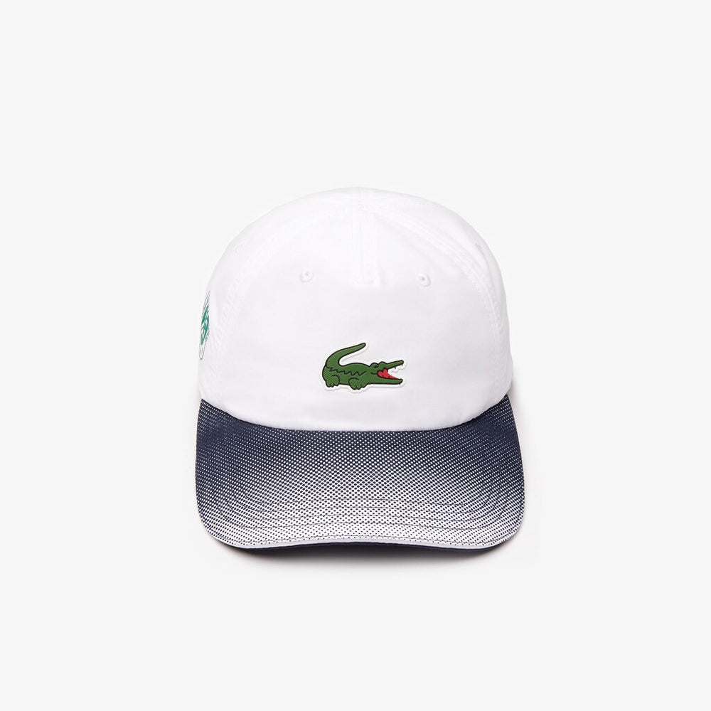Mens   SPORT Roland Garros Ombré Cap | Lacoste White / Navy Blue • Rhg
