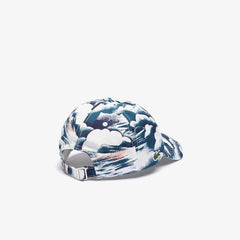 Mens   Printed Cotton Cap | Lacoste Blue / Light Pink / White • Ruf
