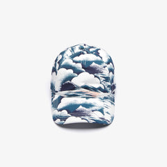 Mens   Printed Cotton Cap | Lacoste Blue / Light Pink / White • Ruf