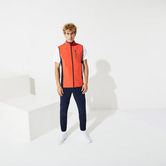 Mens   SPORT Stretch Golf Track Pants | Lacoste Navy Blue / White / Red • Xvv