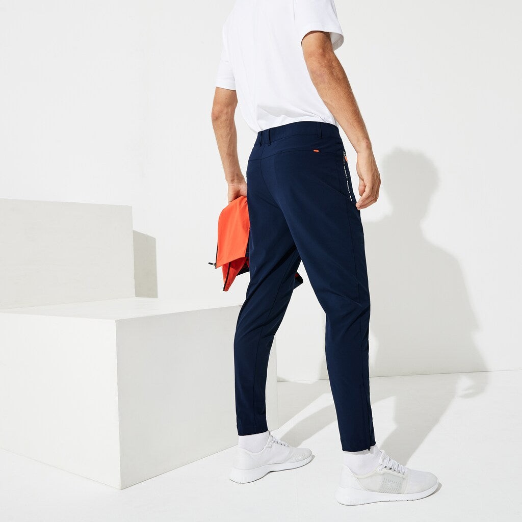 Mens   SPORT Stretch Golf Track Pants | Lacoste Navy Blue / White / Red • Xvv