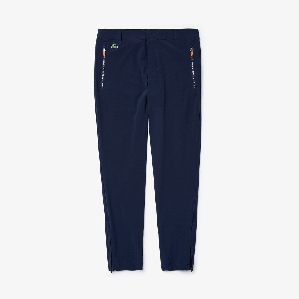 Mens   SPORT Stretch Golf Track Pants | Lacoste Navy Blue / White / Red • Xvv