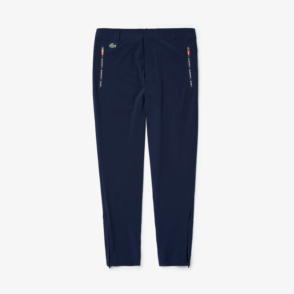 Mens   SPORT Stretch Golf Track Pants | Lacoste Navy Blue / White / Red • Xvv