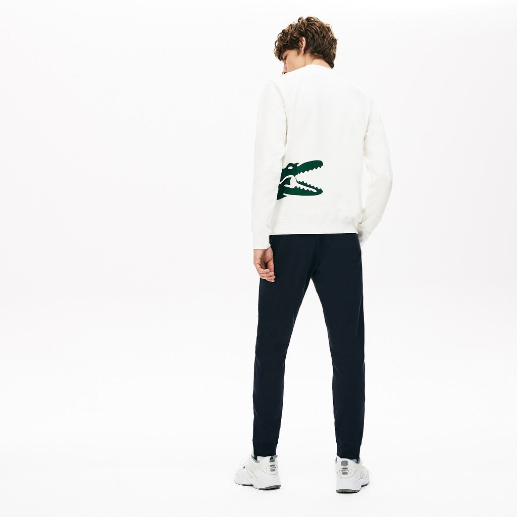 Mens   Pleated Cotton-Silk Track Pants | Lacoste Navy Blue / Khaki Green • X1S