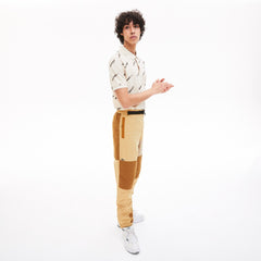 Mens   LIVE Two-Tone Track Pants | Lacoste Beige / Brown • Ug3