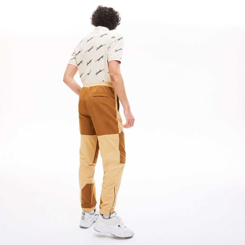 Mens   LIVE Two-Tone Track Pants | Lacoste Beige / Brown • Ug3