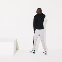 Mens   SPORT Graphic Print Fleece Sweatshirt | Lacoste Black / White • Myj