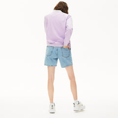 Womens Wo  Classic Crewneck Fleece Sweatshirt | Lacoste Purple / Green • Rmb