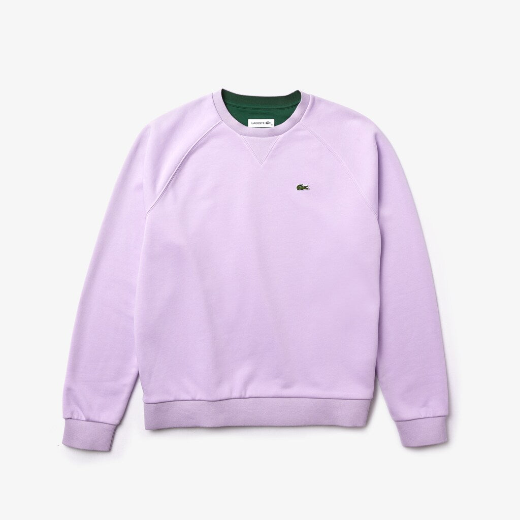 Womens Wo  Classic Crewneck Fleece Sweatshirt | Lacoste Purple / Green • Rmb
