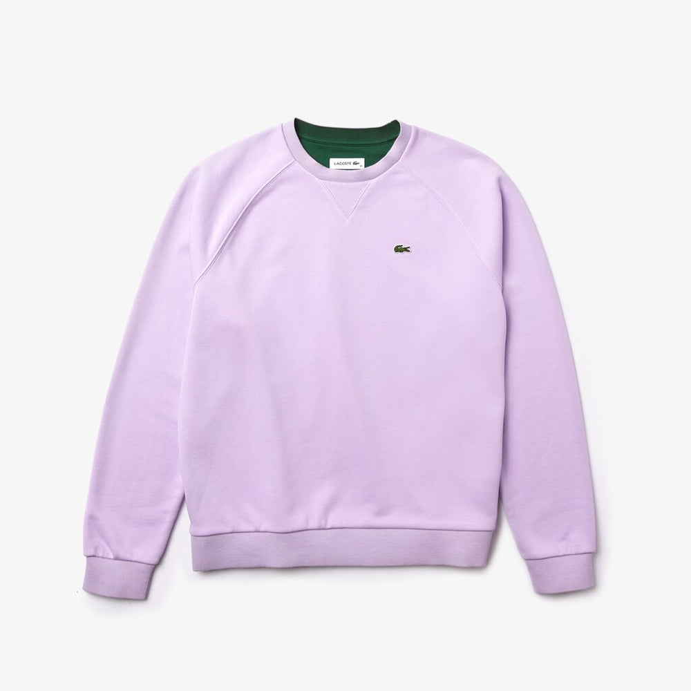 Womens Wo  Classic Crewneck Fleece Sweatshirt | Lacoste Purple / Green • Rmb