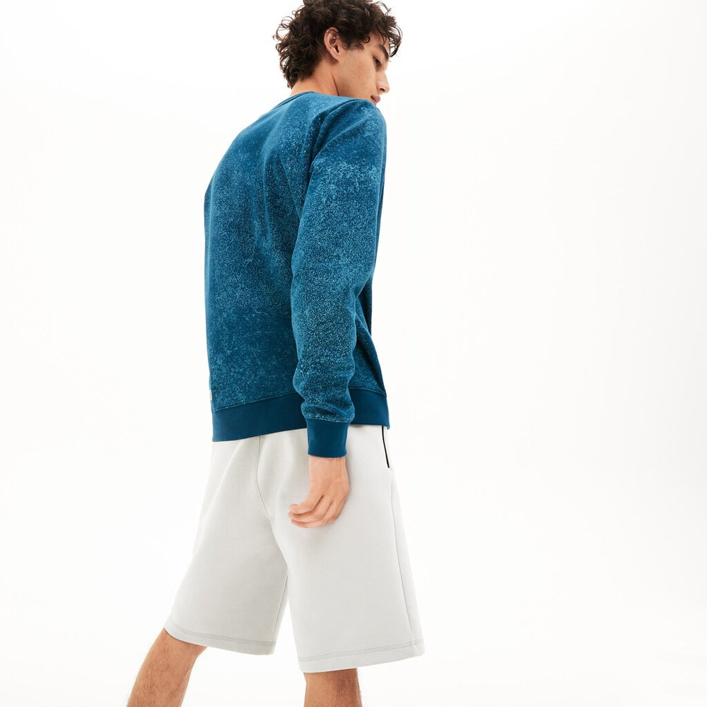Mens   Motion Textured Crew Neck Sweatshirt | Lacoste Blue • Yzw