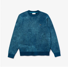 Mens   Motion Textured Crew Neck Sweatshirt | Lacoste Blue • Yzw