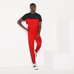 Mens   SPORT Colorblock Tricot Sweatpants | Lacoste Red / Black / White • Atv